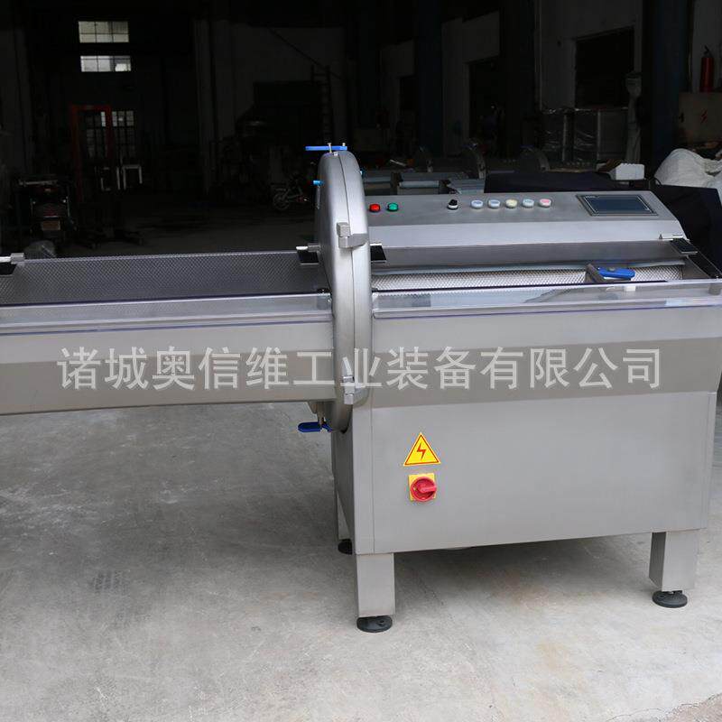 大型鲜肉冻肉切片机商用肥牛羊排骨切肉片机不锈钢全自动砍排机