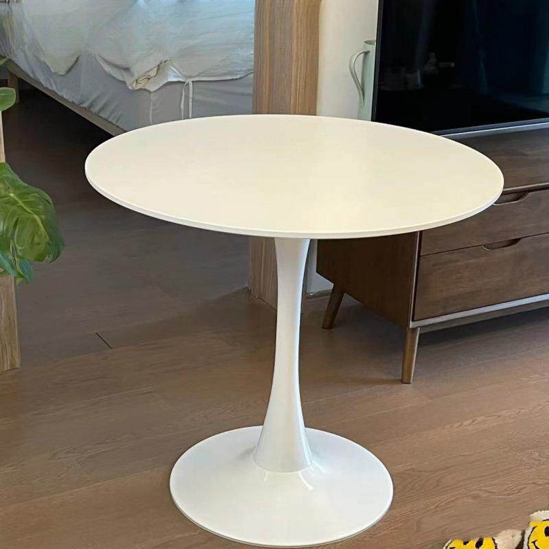 北欧家居阳台休闲桌椅酒店商务接待办公圆桌奶茶咖啡店白色小圆桌