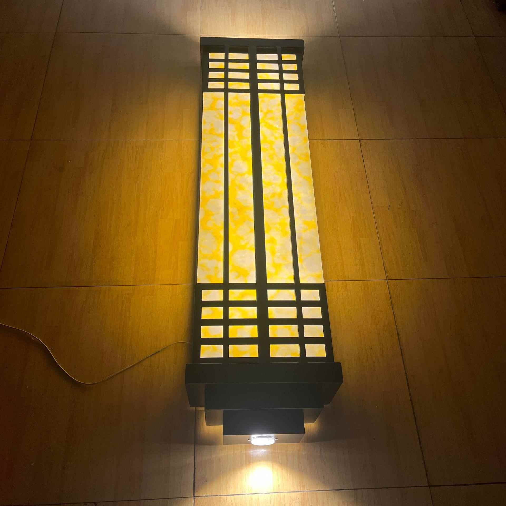 新中式户外仿云石壁灯双头射灯发光外墙挂壁灯小区量化照明外墙灯