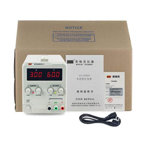 Rek美瑞克RPS6003D-2 数显高精度直流稳压电源60V 3A线性调压