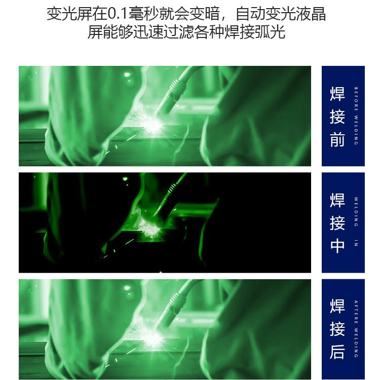 热浪电焊面罩头戴便式自动变全光脸轻RL260焊防护罩焊工氩弧焊帽