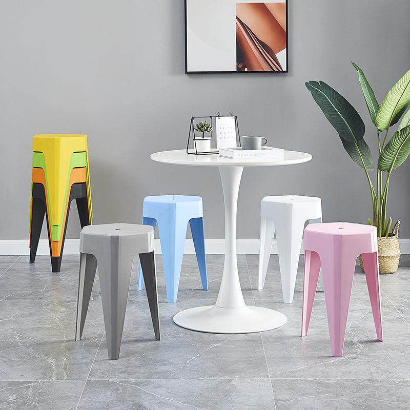 加厚特厚塑料凳子塑料凳子特厚北欧风成人现代个性复古耐用简约加