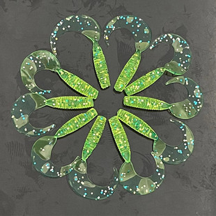 品质新款软饵德州钓组卷尾鳜花翘嘴鲈鱼白条海钓淡水4.5c迷你单尾