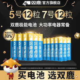 双鹿极能5号7号碱性电池普通干电池五号七号1.5v家用小号aaa空调，遥控器儿童玩具鼠标适用电池