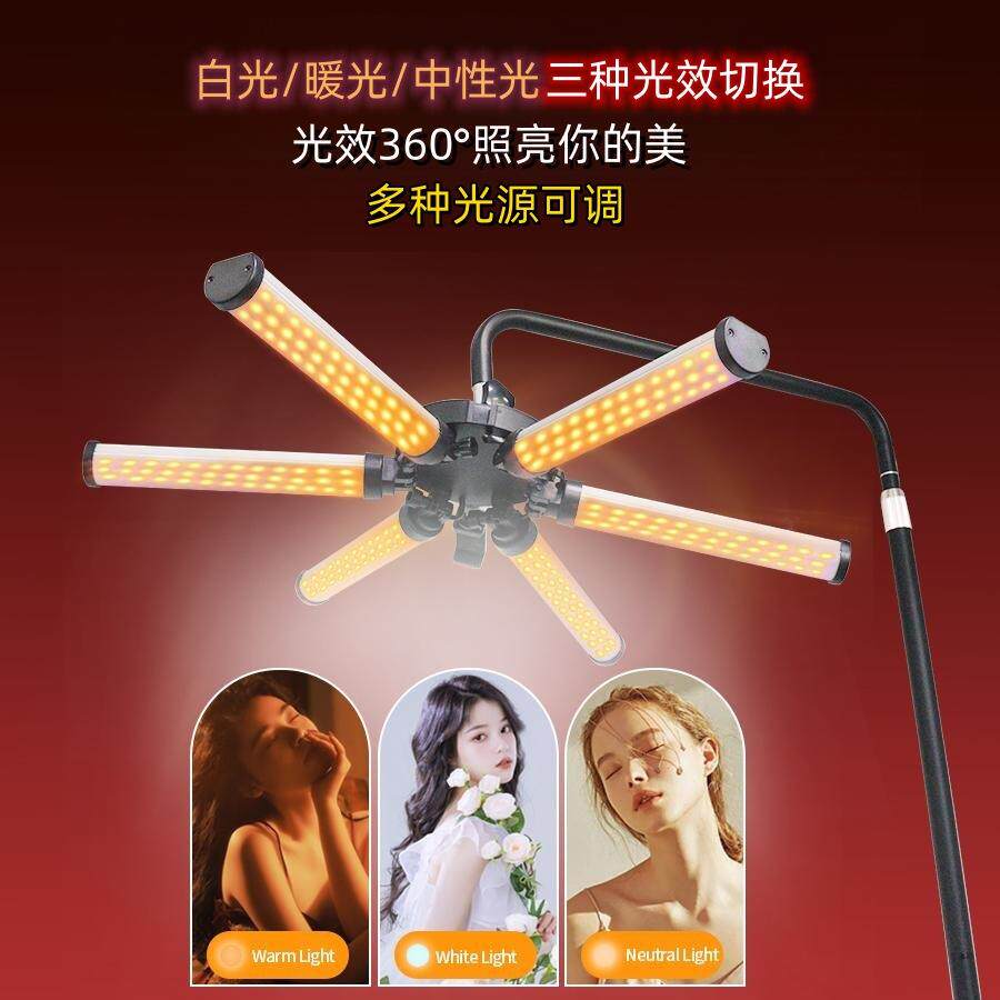 跨境落地灯家用网红主播直播补光灯室内外拍照摄影氛围灯厂家直销