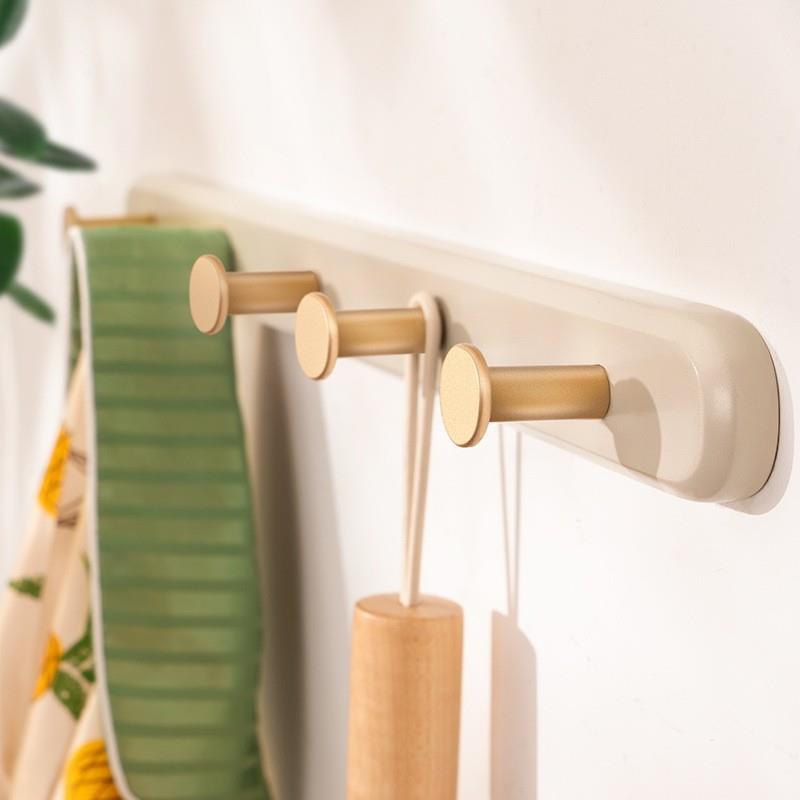 楠竹免打孔挂钩壁挂墙上卧室进门墙壁衣服挂衣钩玄关客厅简约衣架