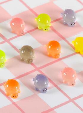 直销新款微景观夜光小乌龟装饰品配件苔藓小鱼缸造景树脂工艺品桌