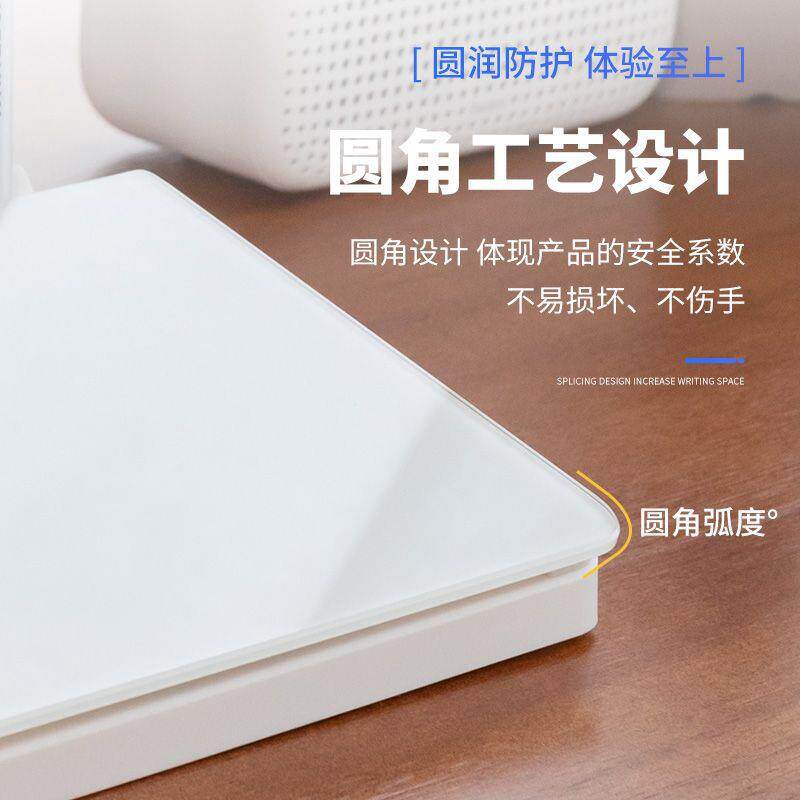 桌面小白板钢化玻璃写字板办公家用留言板备忘录可擦写收纳记事板