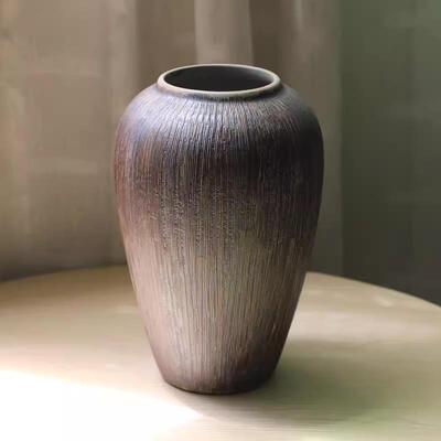 高档W干品abi-石Sabi风格家居花瓶景德镇陶瓷桌面材客厅装饰模拟