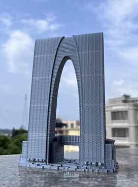 苏州东方之门模型休闲 短裤模型地标建筑摆件简约旅游礼品建筑工