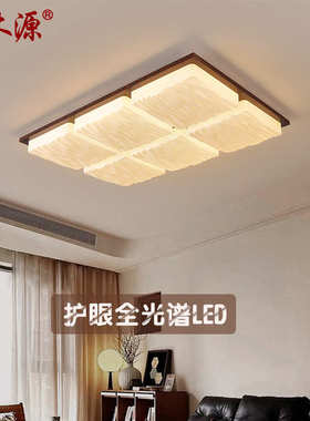 中古风客厅灯奶油风吸顶灯日式侘寂风卧室灯具复古大厅主灯具3817