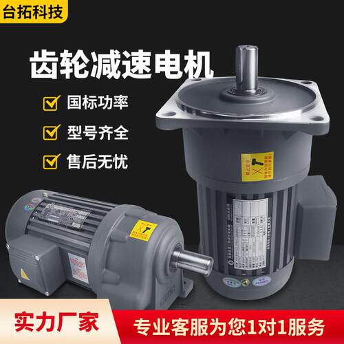 台拓齿轮减速电机立式三相380V异步变频可逆小型卧式220v调速马达