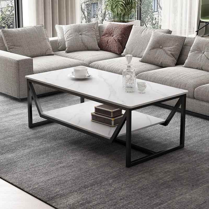 北欧轻奢岩板茶几桌客厅家用小户型简约现代小茶桌泡茶网红小茶几