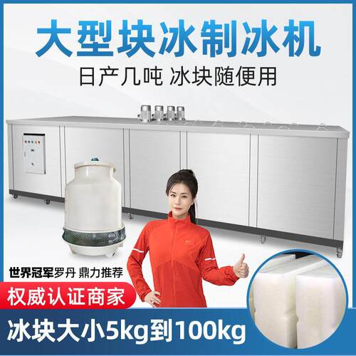 工业制冰机大型冰砖机降温冰块设备冰条机全自动制冰厂商用冰块机