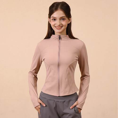 Sports jacket, women's slimming look, zipper, aerobics,