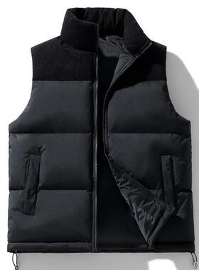 S 31667 Men's stand collar chunky knit vest 士立领粗线针织