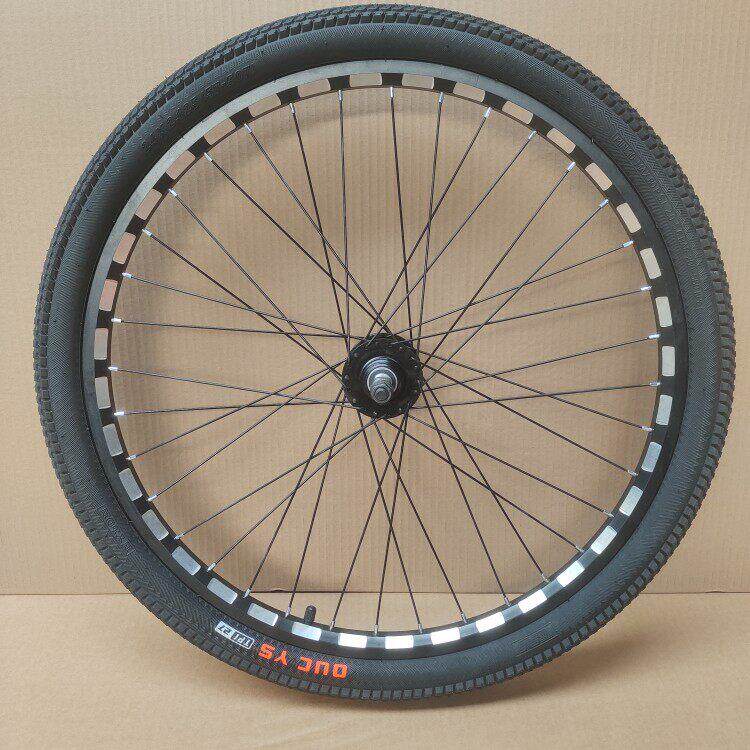 包邮24寸26寸登山车轮组轴承轮组轮圈车圈卡式碟煞自行车前轮后轮