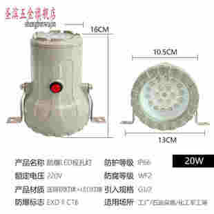 圣滨LED防爆视孔灯BSD反应釜视镜灯密闭容器探照灯防爆照明内视防