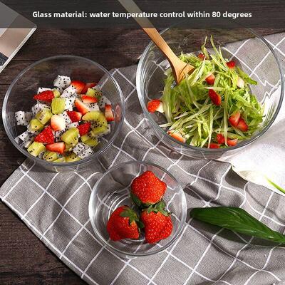 salad bowls glass bowl set dessert fruit storage bottles