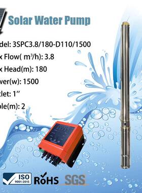 太阳能永磁塑料叶轮潜水泵南亚热门3SPC3.8/180-D110/1500
