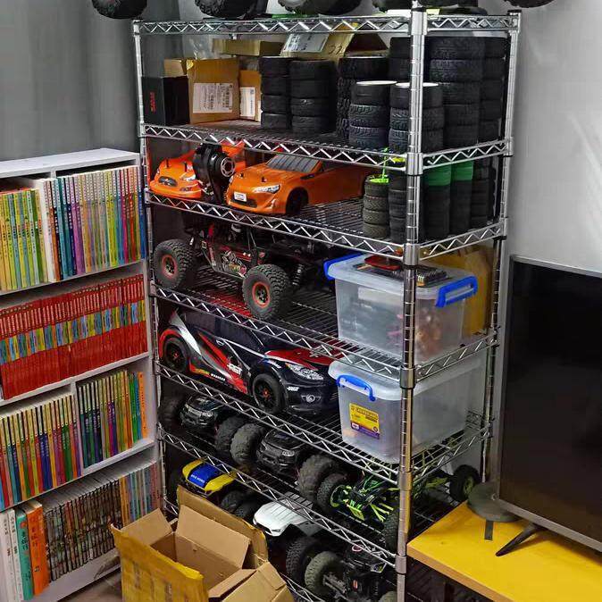 承重加粗大管置用货物架金属线网路线 收纳层架家库房置物架工业