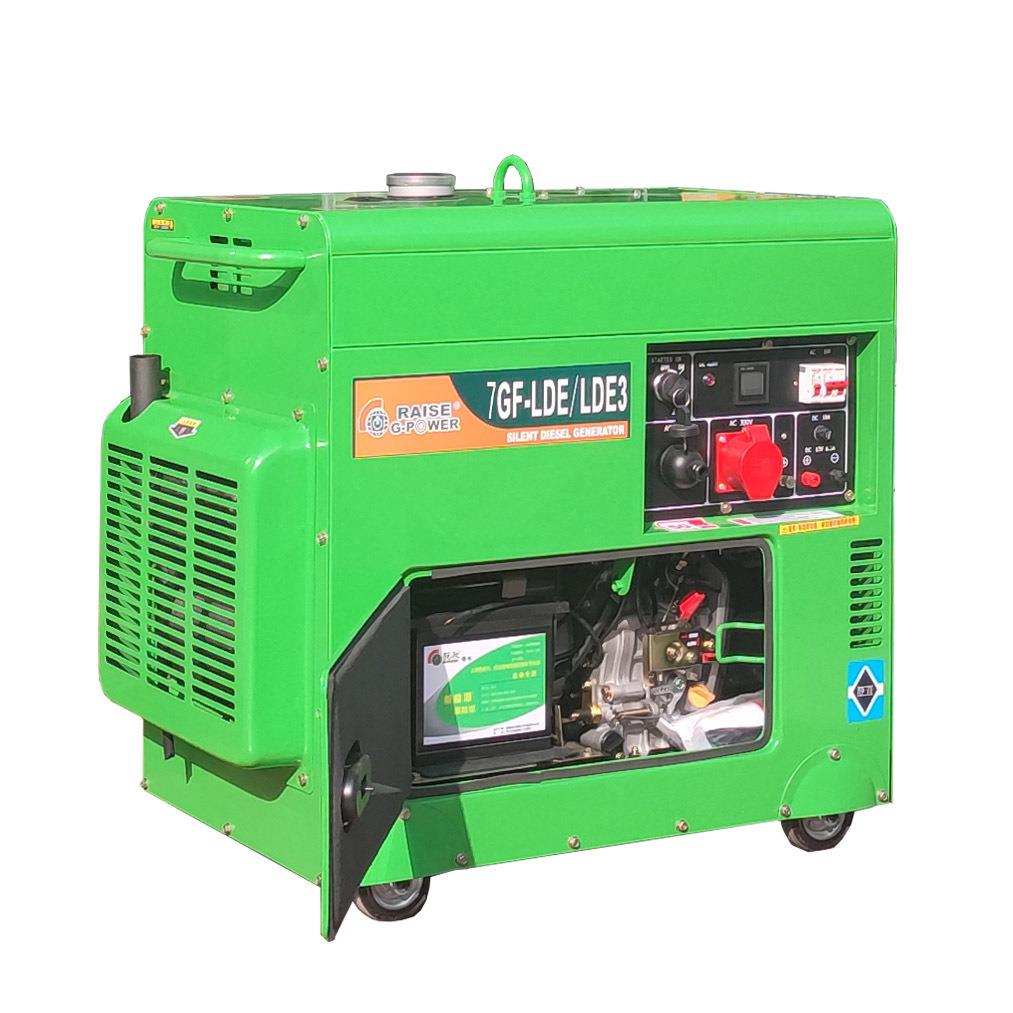 5KW6KW静音柴油发电机380V单相三相等功率50HZ电启动7GF-L3