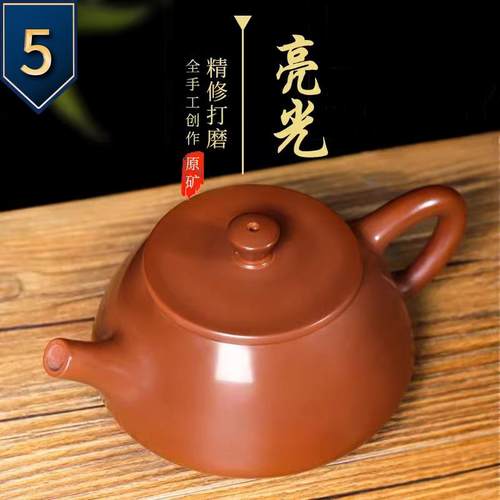 xyt滇匠建水紫陶茶壶全手工浪水亮光家用小号单人养生鬼茶具套装