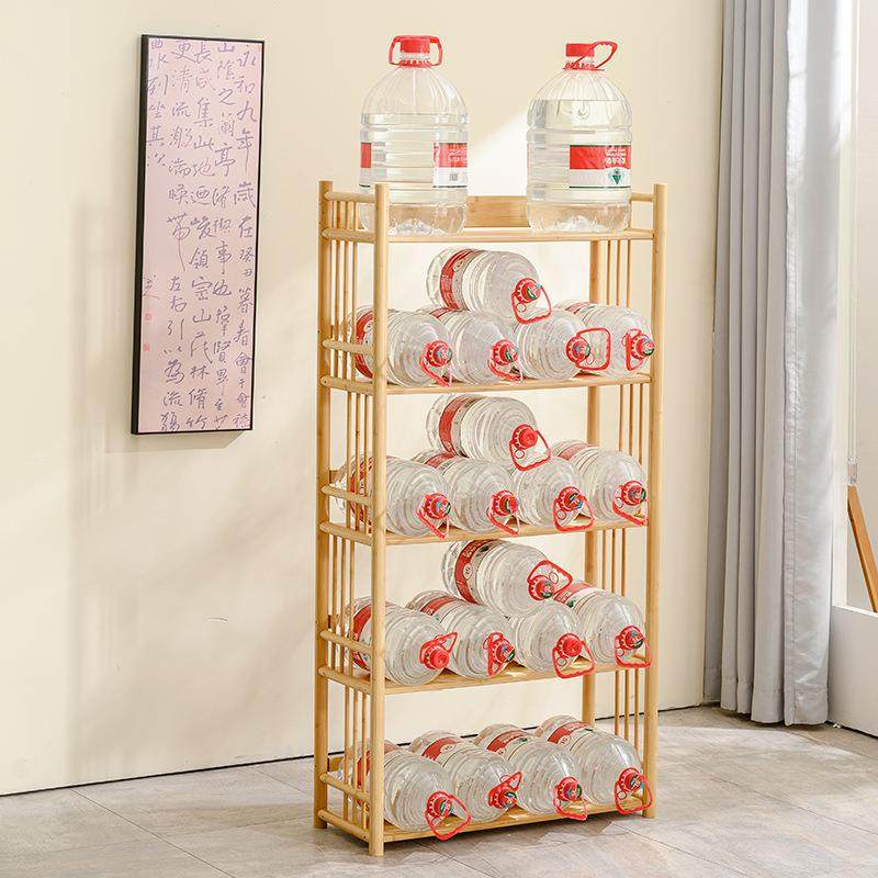 书架置物架儿童卧室收纳厅架简易楠多层学生客地1落书柜家用竹实