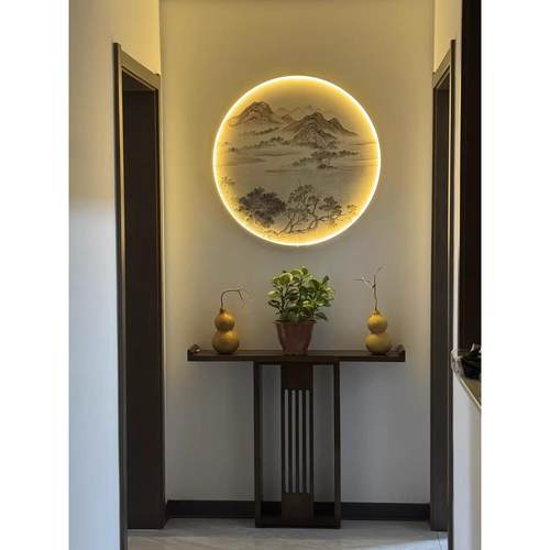 新中式原实木色条案高端入户正对门玄关台供桌靠墙超窄20中堂客厅