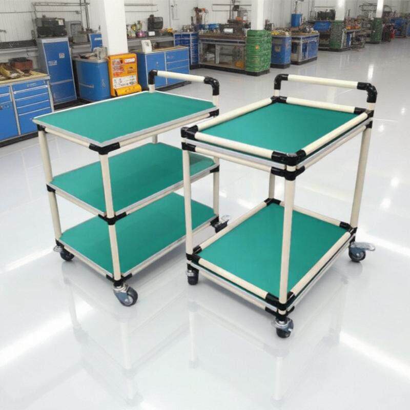 防静电物料周转车车间精益管移动小车工具带轮转运多层手推车