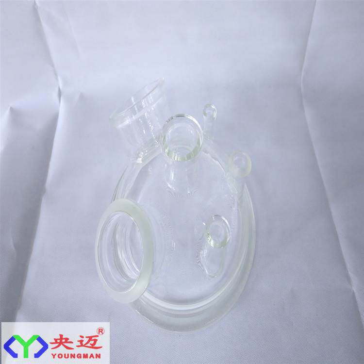 可改玻璃反应釜釜盖蒸馏反应器实验室化学合成搅拌器真空蒸馏专用