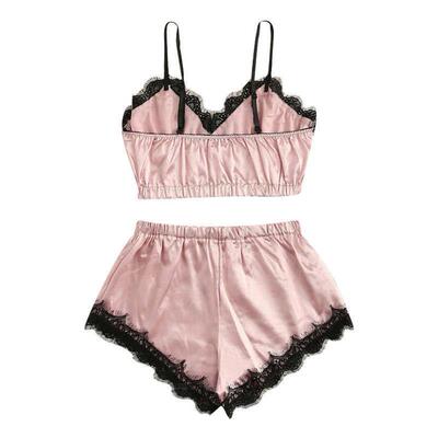 Sexy lace underwear breast wrapped Pajama Set (female)