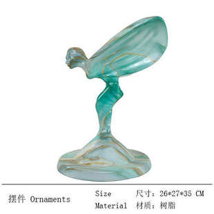雕塑摆件简约玄关现代跳舞天使书房桌面创意客厅少女大堂装饰摆件
