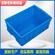 塑料周转箱大号加厚蓝色带盖工业塑料箱仓库储物箱物流中转塑胶箱