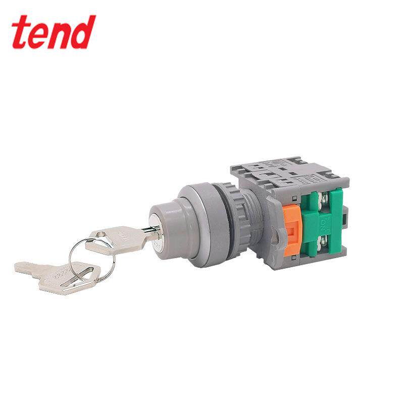 天得TEND钥匙开关TN2KS21B-1A天得TEND二档三档自锁旋钮选择开关