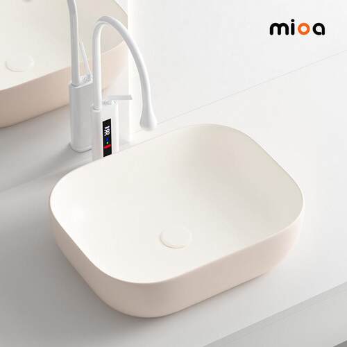 mioa台上盆奶粉色系陶瓷盆阳台盆家用小尺寸创意洗脸盆洗手盆单水