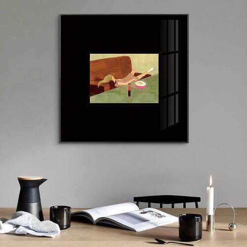 《running girls》法式复古小众艺术客厅装饰画中古风挂画摆画