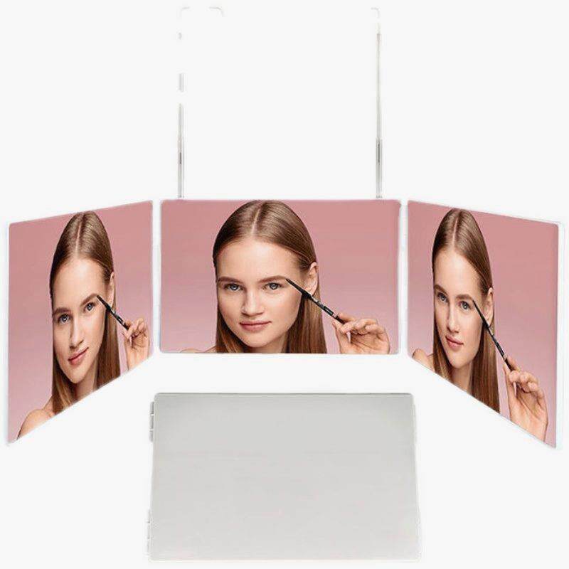 三面镜自助理发后视悬挂伸缩剪发自己理发镜子大号折叠梳妆化妆镜