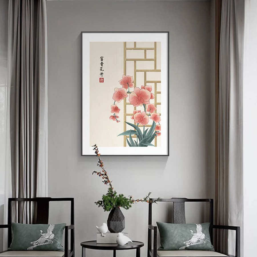 新中式有贵客餐厅背景墙装饰画茶楼包厢挂画酒店饭馆壁画不急字画,家居饰品,现代装饰画,淘宝优惠券,粉丝福利购,淘宝优惠卷