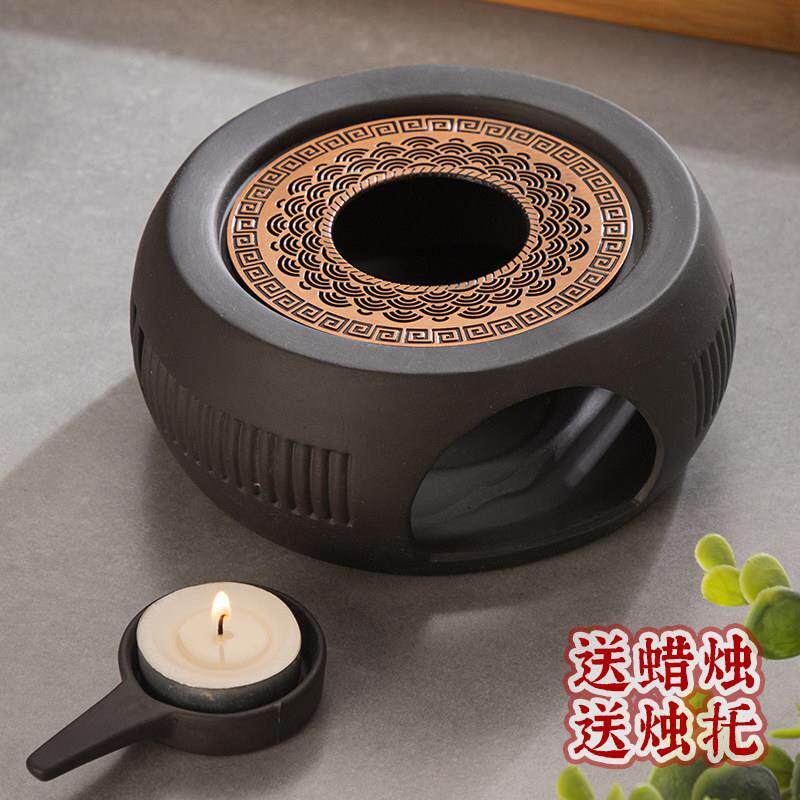 温茶器蜡烛托 托煮茶炉花茶壶加热保温炉玻璃茶壶彩色底座温泡茶