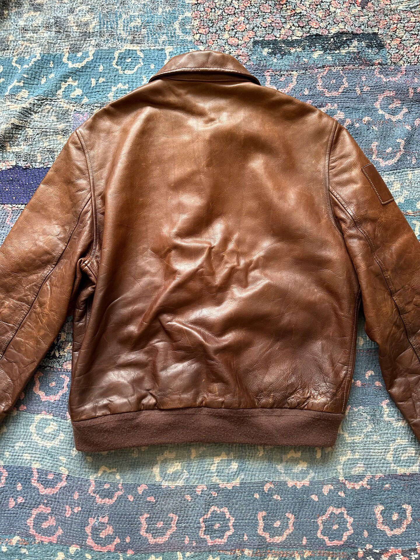 Polo Ralph Lauren Distressed Leather Jacket — detail