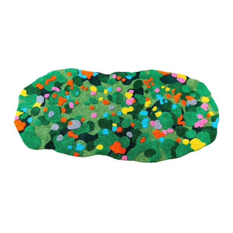 小单定制 植绒地毯浴室垫卧室簇绒地毯定制客厅地毯机织苔藓地毯