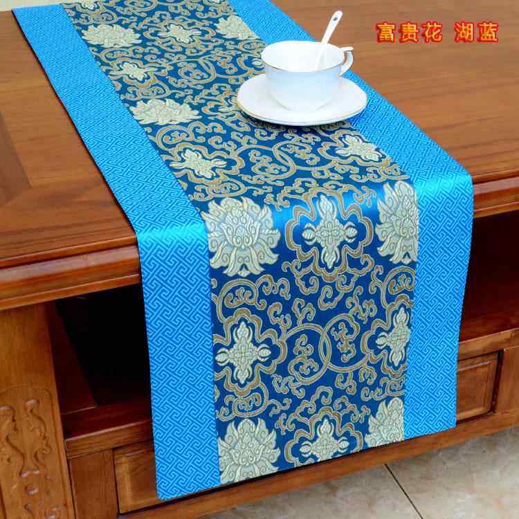 新款现代新中式旗桌家古典禅意红木具茶几玄关视柜长电条桌旗桌布