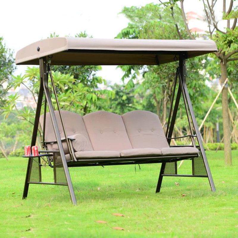 户外秋千吊篮吊椅庭院阳台儿童荡秋千别墅院子网布三人双人秋千椅