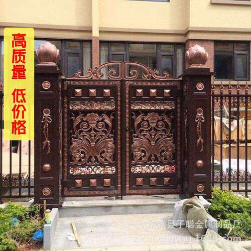 厂家 庭院别墅铝艺大门铝艺大门 别墅双开大门 花园别墅庭院大门