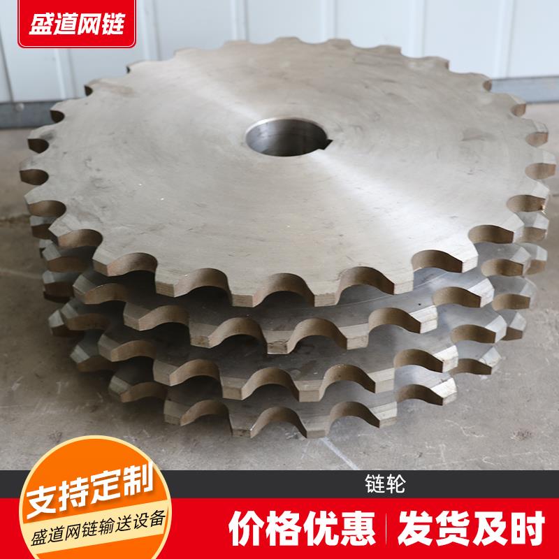 工业链轮齿轮45号钢传动链轮厂家定 制大节距机械轴承双排链轮齿