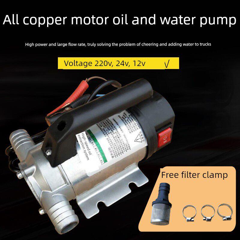 油水两用电泵小型柴油机正反水泵12V24V220V油泵抽油神器
