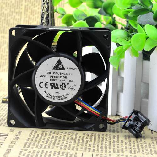 台达 PFC0812DE 8CM 12V 3.30A 8038 4线PWM 大风量暴力 增压风扇
