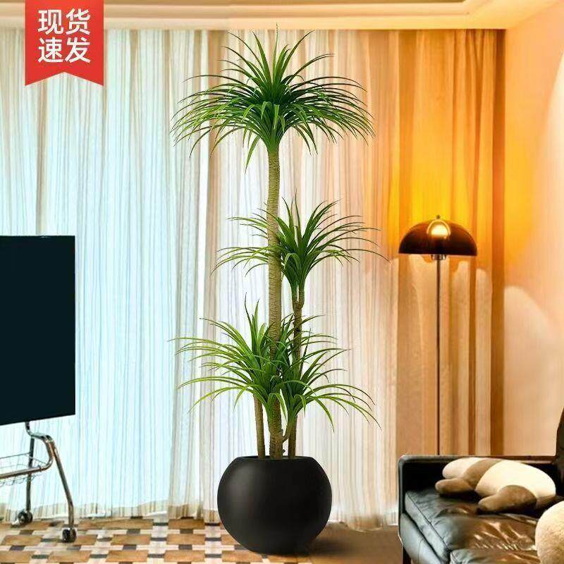 仿生绿植龙血树室内客厅入户玄关装饰盆栽摆件假防水防晒