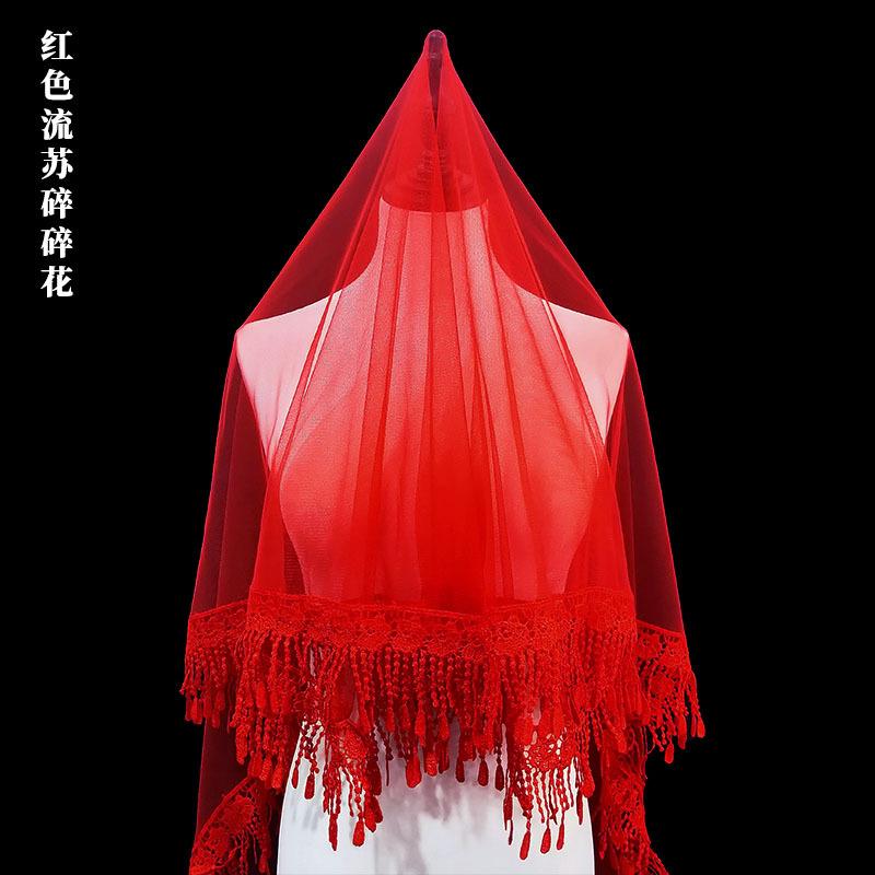 新娘结婚结婚头纱凤冠披盖头纱